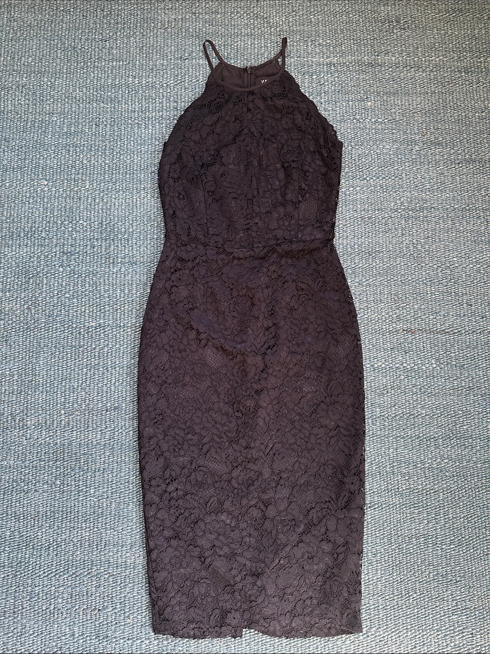 Yumi Kim Lace Halter Midi Dress - Black - Size Small